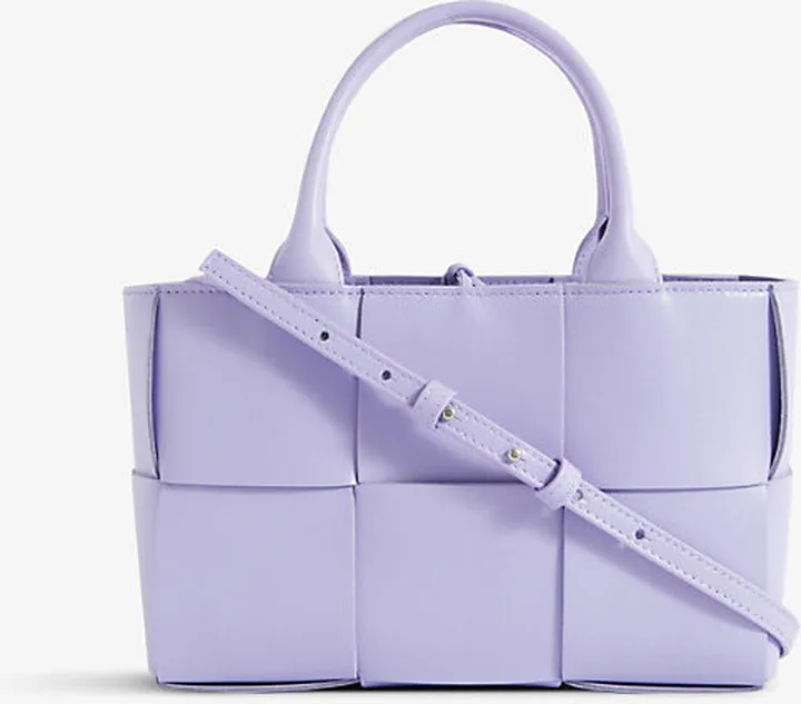 Womens Wisteria-silver Arco Mini Leather Tote bag