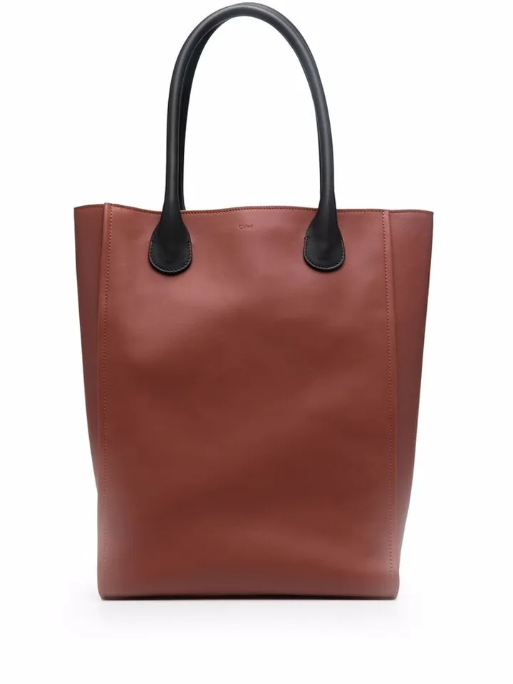 Kamilla two-tone tote