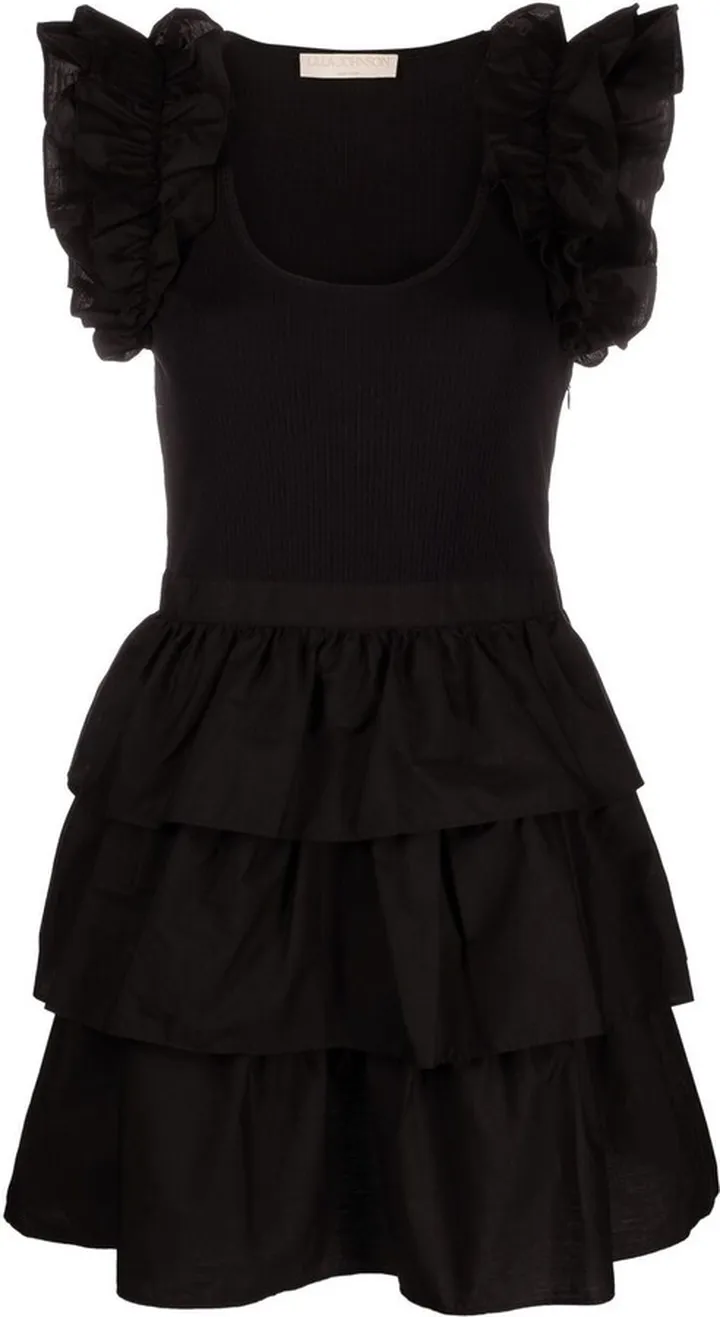 ruffle-trim T-shirt dress