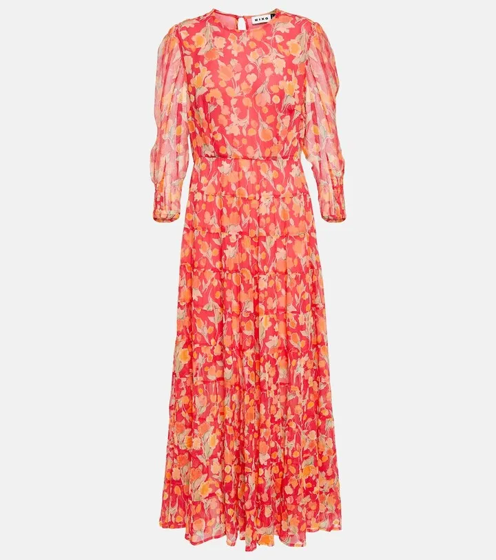 Kristen floral voile midi dress