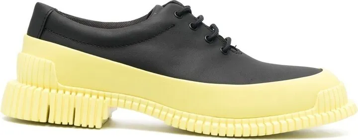 Contrasting-Sole Lace-Up Shoes