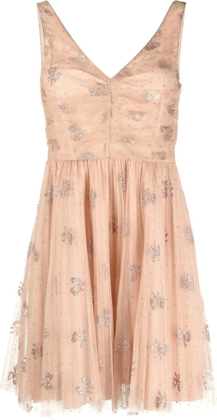Glitter Bow Tulle Minidress