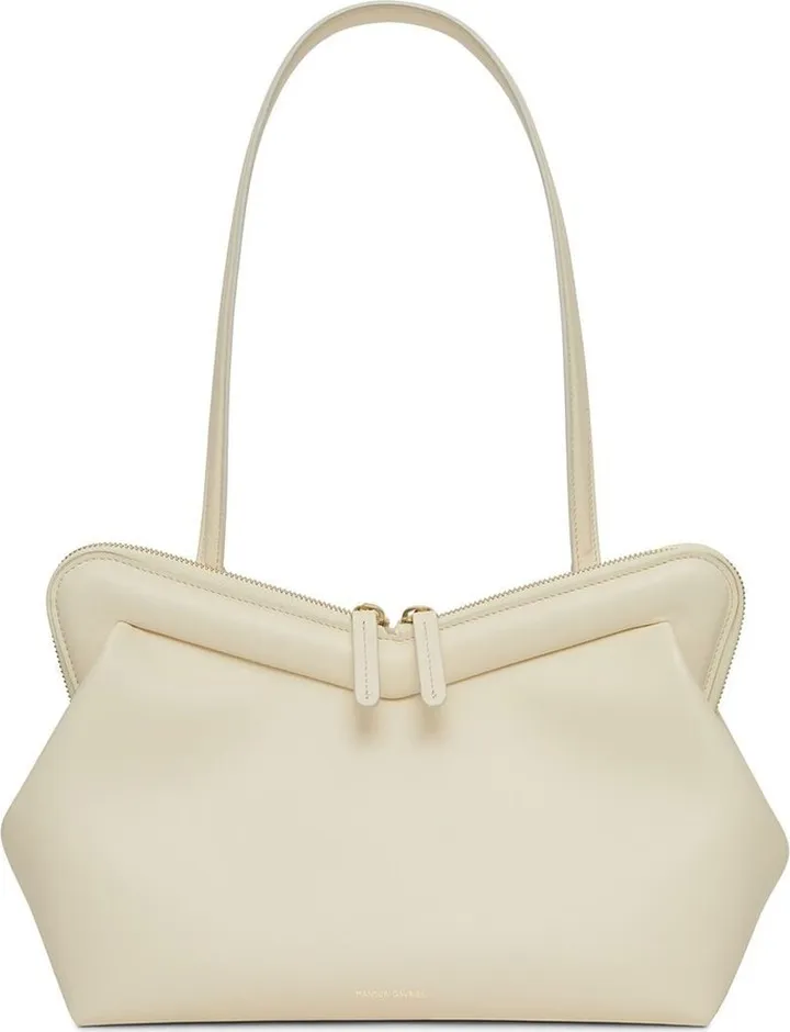 Frame leather shoulder bag