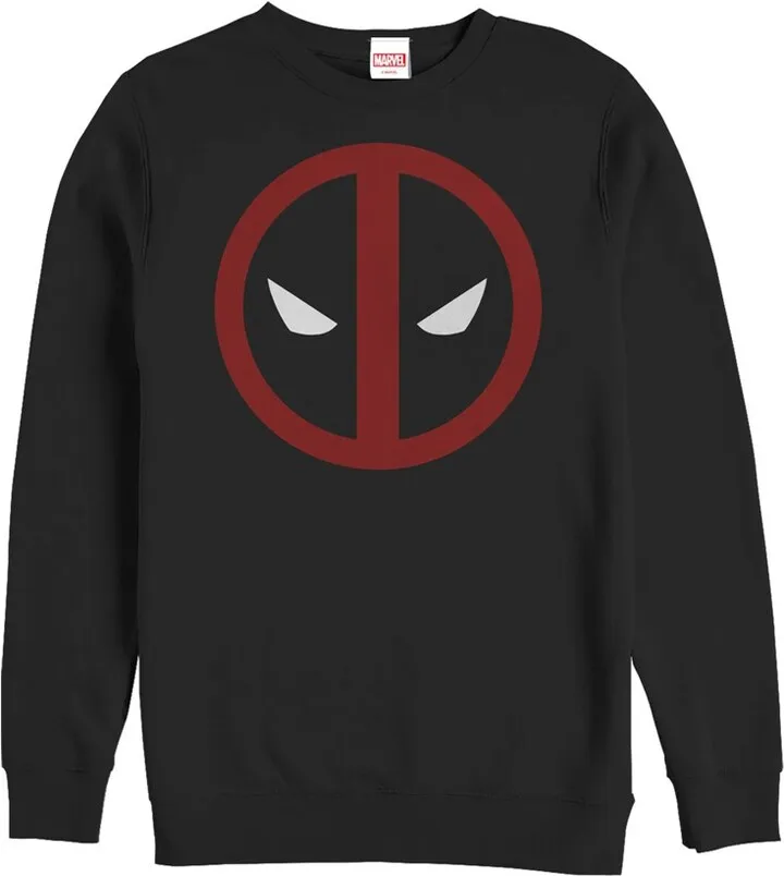 Men's Marvel Deadpool Mask Classic Sweatshirt - Black - Small