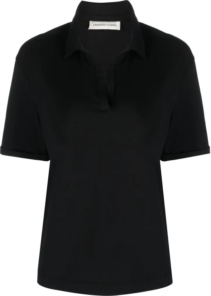 Split-Neck Cotton Polo Shirt