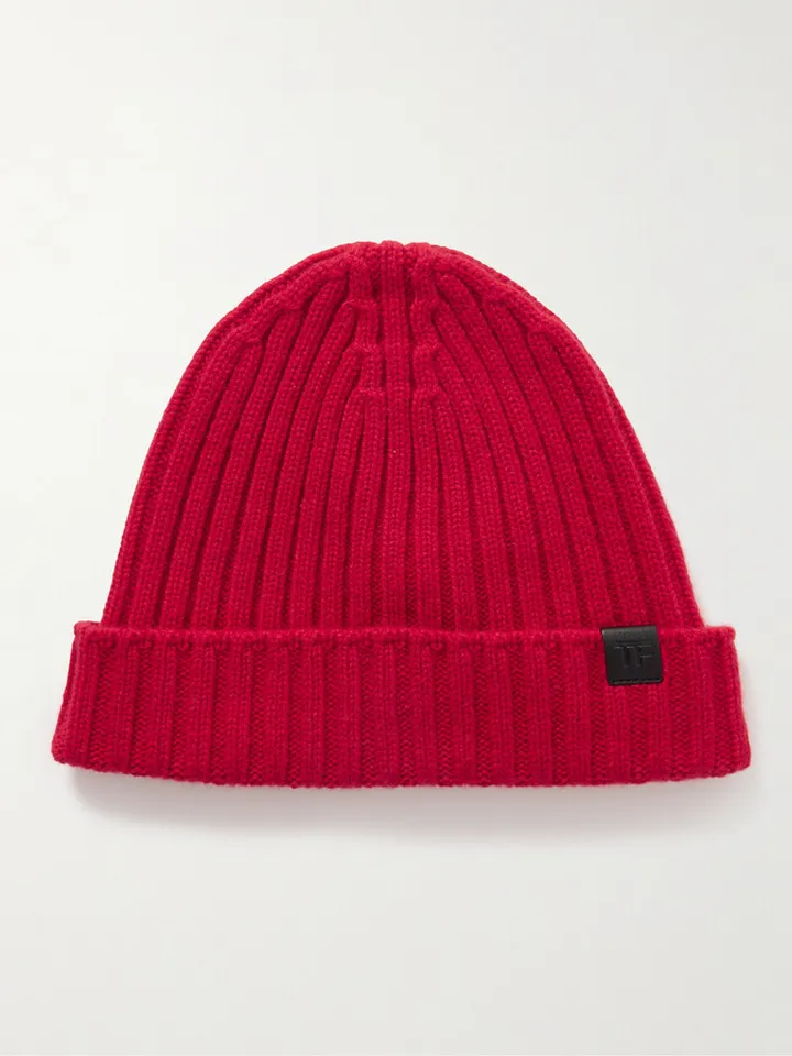 Ribbed Cashmere Beanie