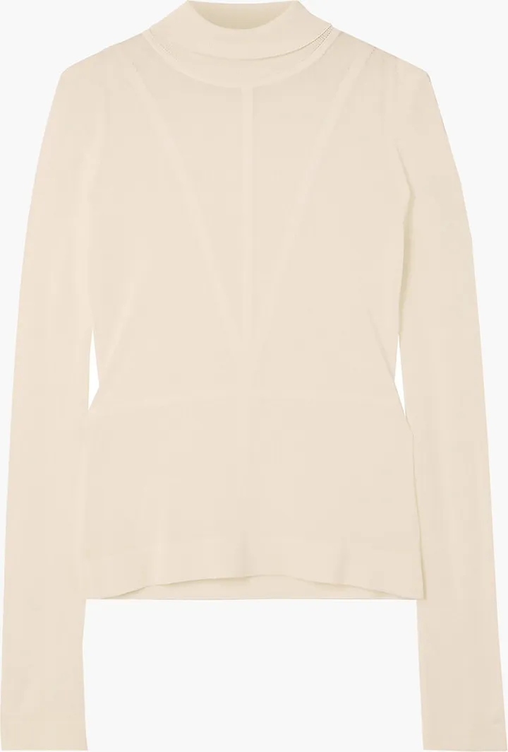 Reiko paneled knitted turtleneck sweater
