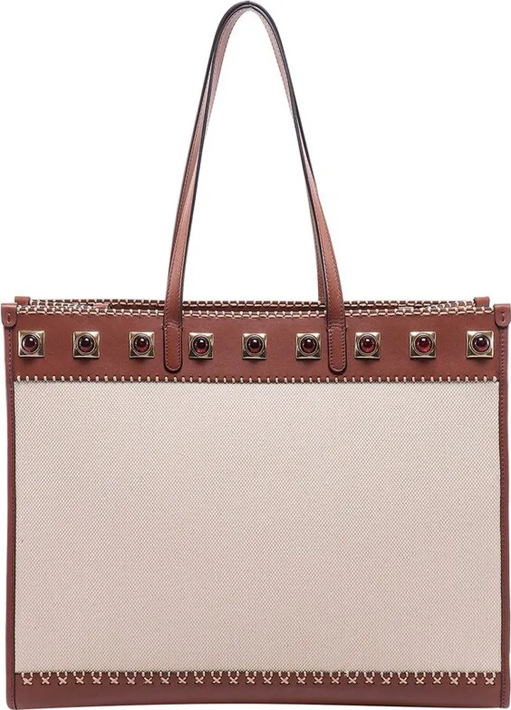 Etro Panelled Gem-Embellishment Tote Bag
