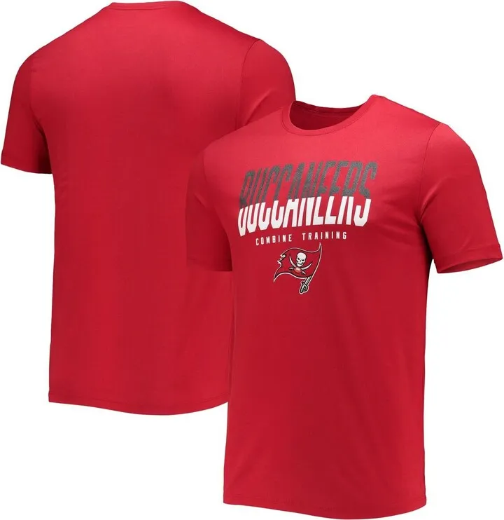 Men's New Era Red Tampa Bay Buccaneers Combine Authentic Big Stage T-shirt