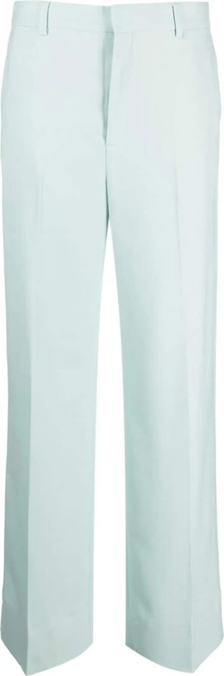 Pressed-Crease Straight-Leg Trousers