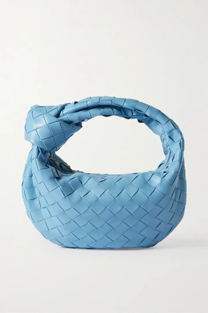 Bottega Veneta - Jodie Mini Knotted Intrecciato Leather Tote - Blue