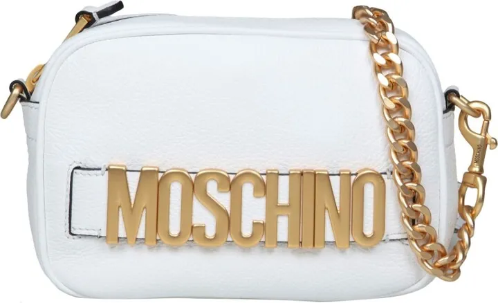 Leather Camera Bag With Logo Lettering