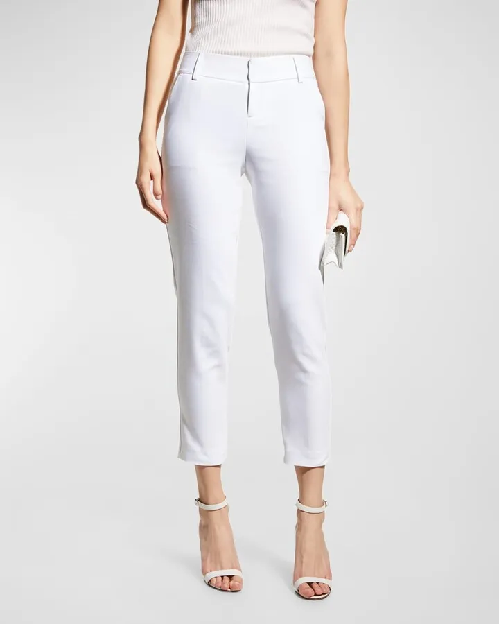 Stacey Slim Straight-Leg Cropped Trousers