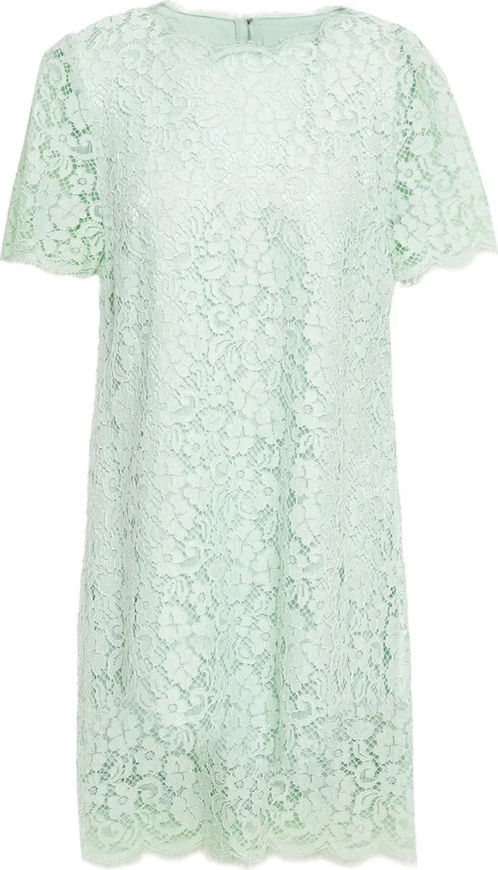 Cotton-blend corded lace mini dress