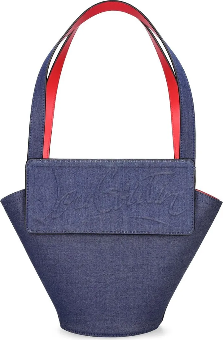 Small denim Loubishore tote bag