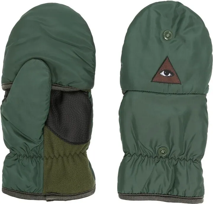 Eye Patch-Detail Padded Gloves
