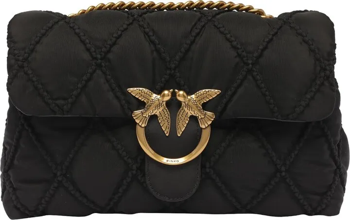Pinko Love Bird Quited Chain Shoulder Bag