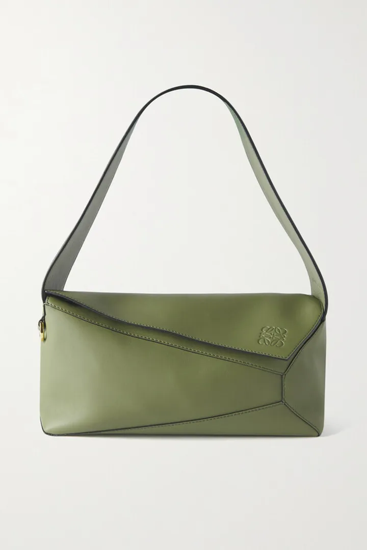 Loewe - Puzzle Leather Shoulder Bag - Green
