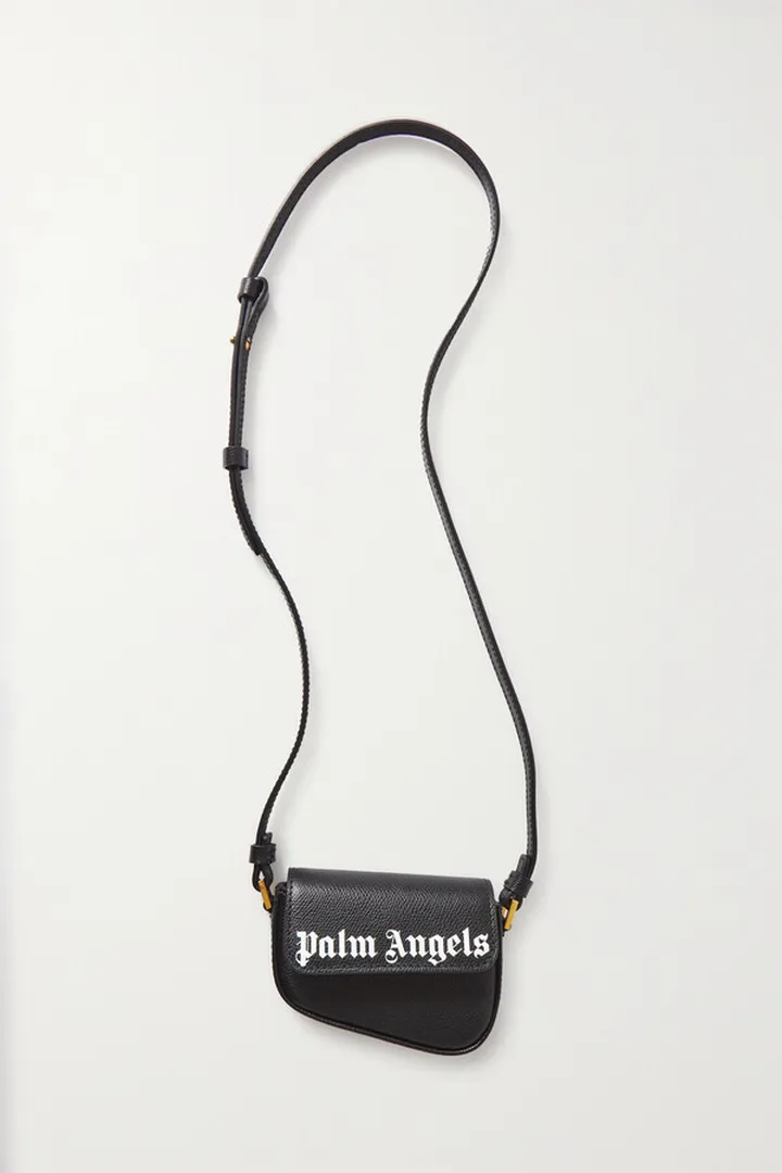 Palm Angels - Crash Mini Printed Textured-leather Shoulder Bag - Black