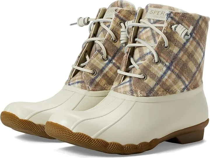 Sperry Saltwater Plaid Wool (Ivory) Women's Shoes