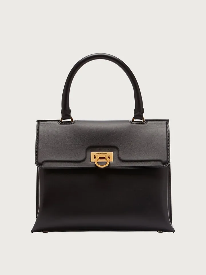 Ferragamo Women Trifolio Top Handle Black