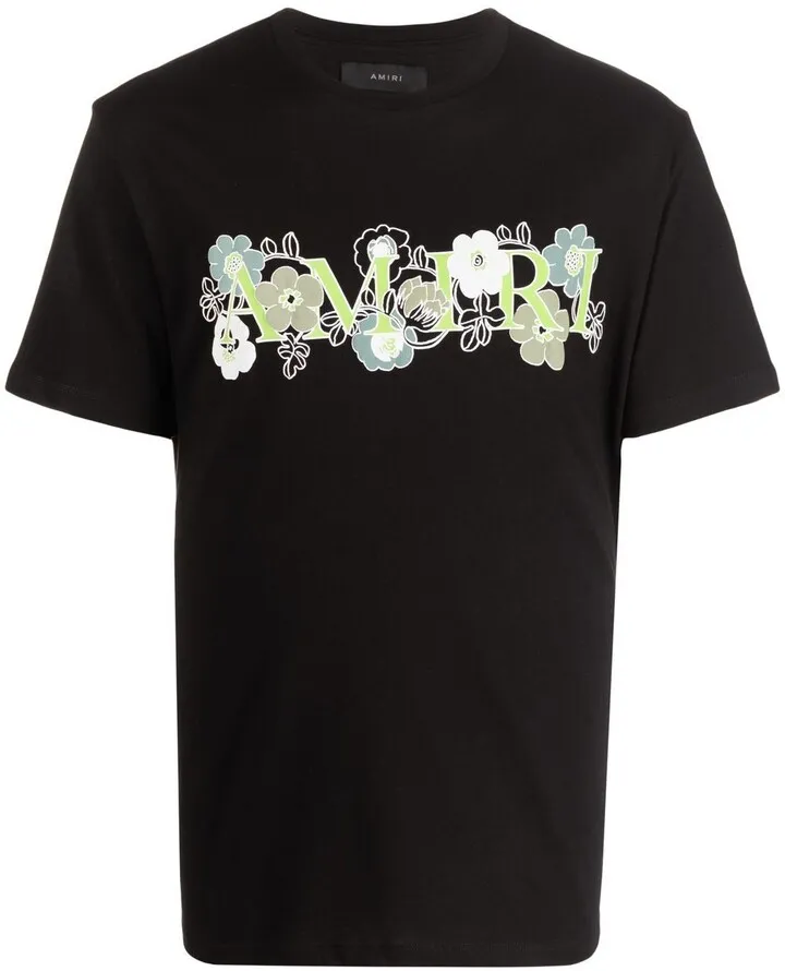 floral logo print T-shirt