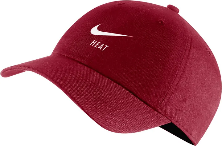 Miami Heat Heritage86 Swoosh Nike Unisex NBA Adjustable Hat in Red