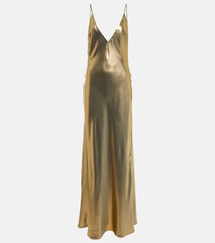 Silk lame gown