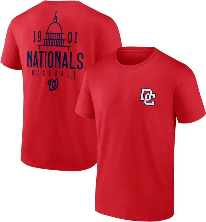 Men's Fanatics Branded Red Washington Nationals Iconic Bring It T-shirt