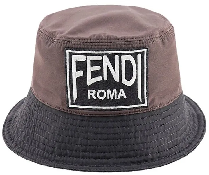 Fendi Logo Patch Flat-Peak Bucket Hat