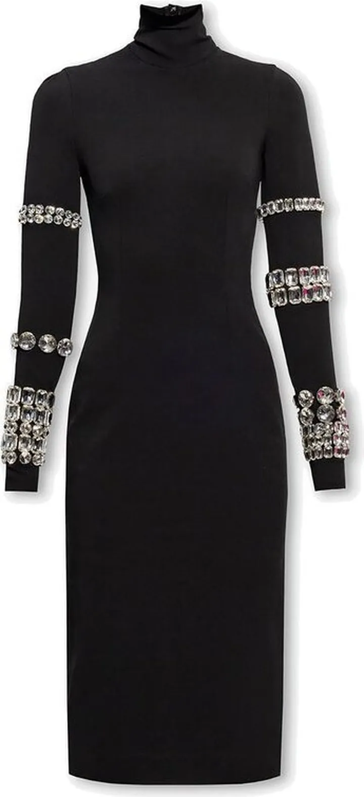 Dolce & Gabbana X Kim Embellished Long-Sleeved Midi Dress
