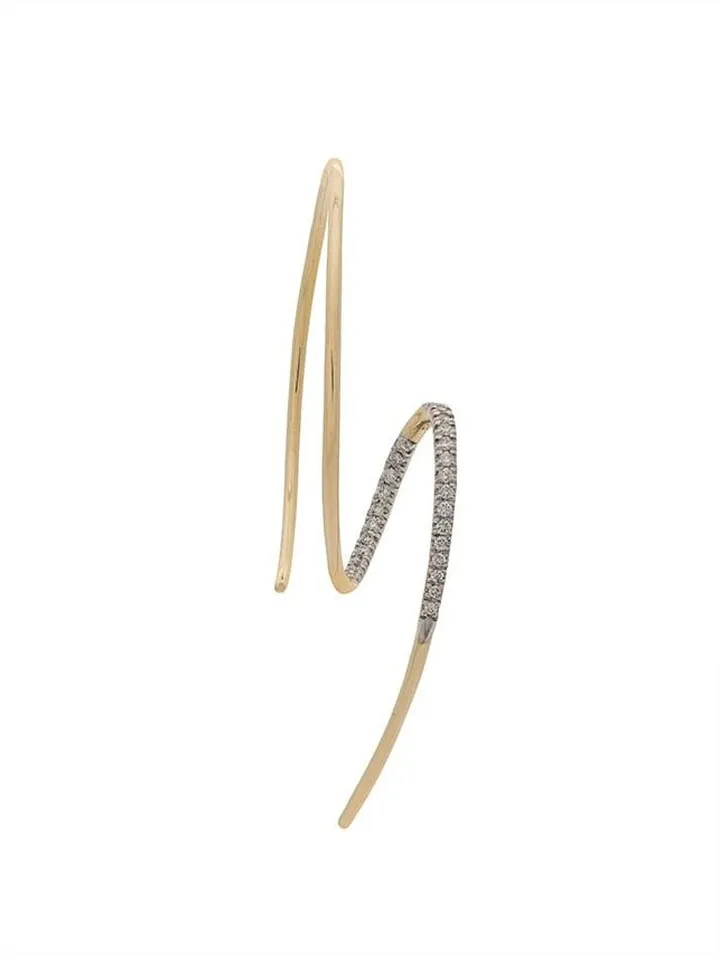 14kt yellow gold Dream Catcher diamond earring