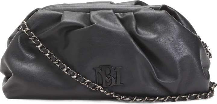 Wrapped Frame Crossbody With Pearl Detail On Shoulder Strap