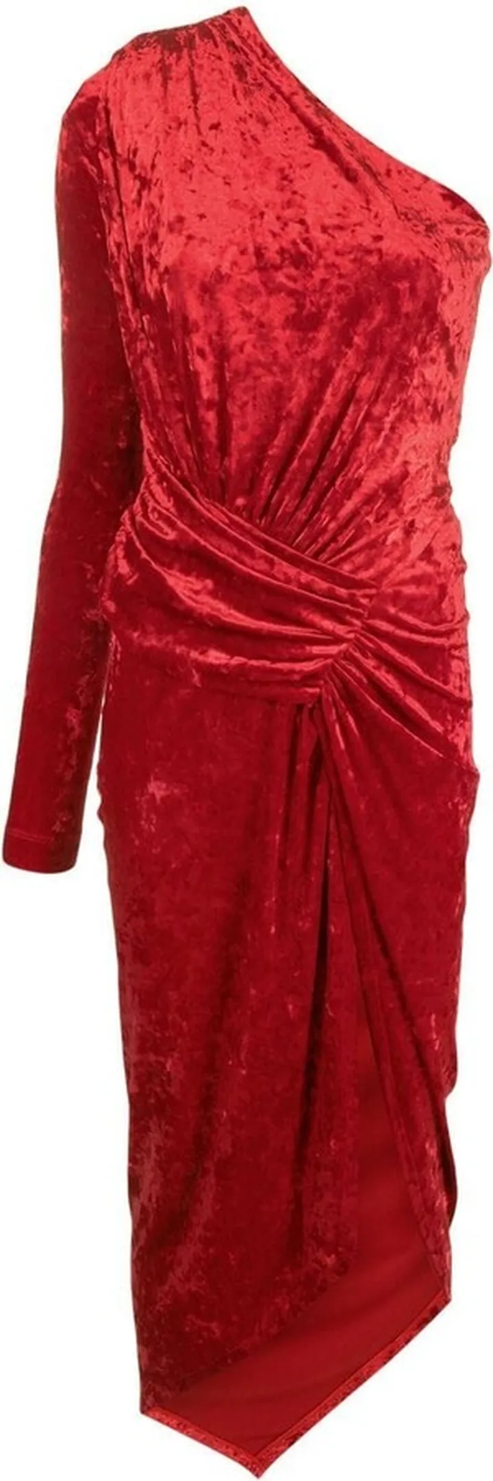 One-Shoulder Velvet Dress