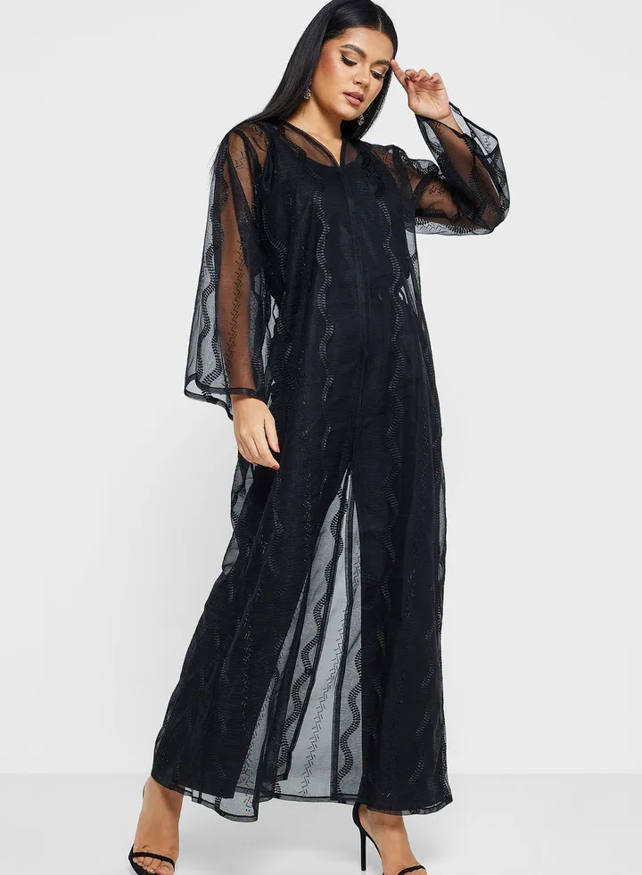 Lace Shimmer Abaya