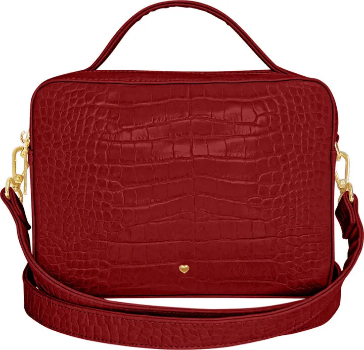 Johnny Loves Rosie - Red Luxe Croc Hunter Crossbody Bag