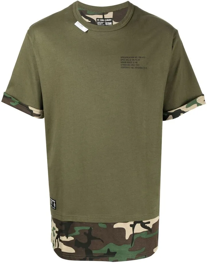camouflage print-detail short-sleeved T-shirt
