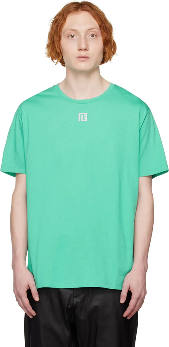 Balmain Green Reflective T-Shirt
