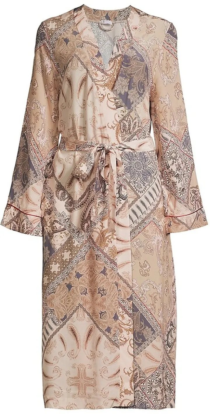 Lille Patchwork Print Robe