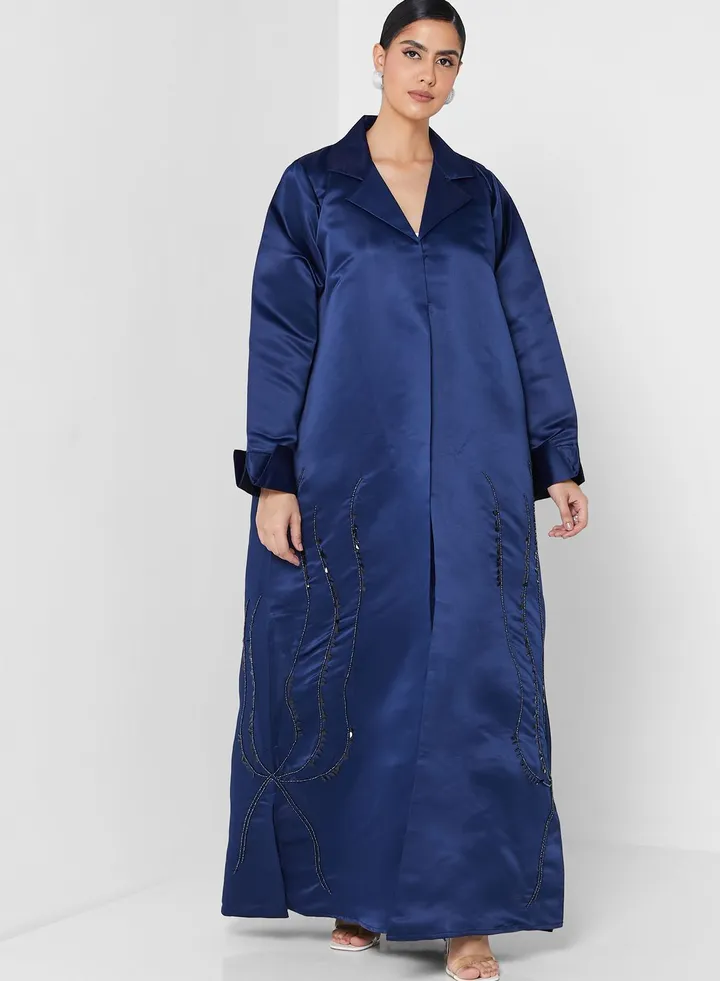 Embellished Tiered Abaya