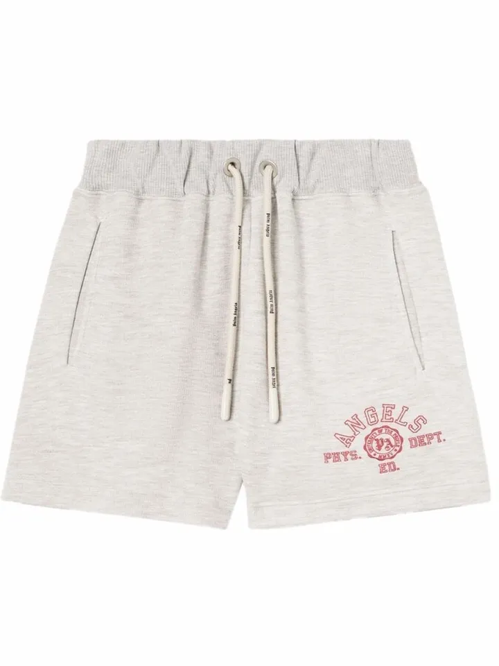 College logo-print track shorts