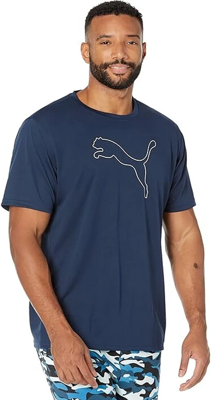 PUMA Performance Cat Tee (Peacoat) Men's Clothing