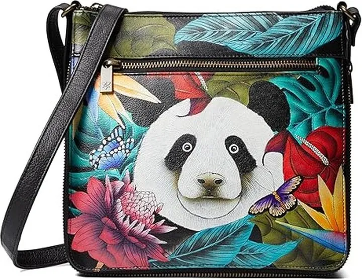 Anuschka Expandable Travel Crossbody 550 (Happy Panda) Handbags