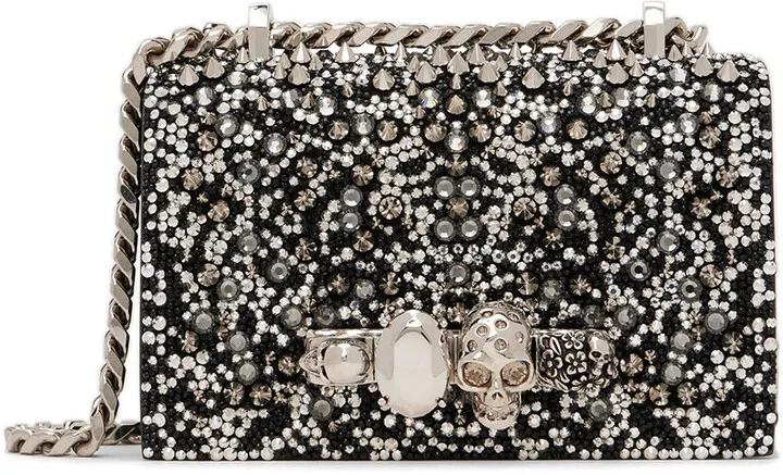 Alexander McQueen Black Mini Skull Shoulder Bag