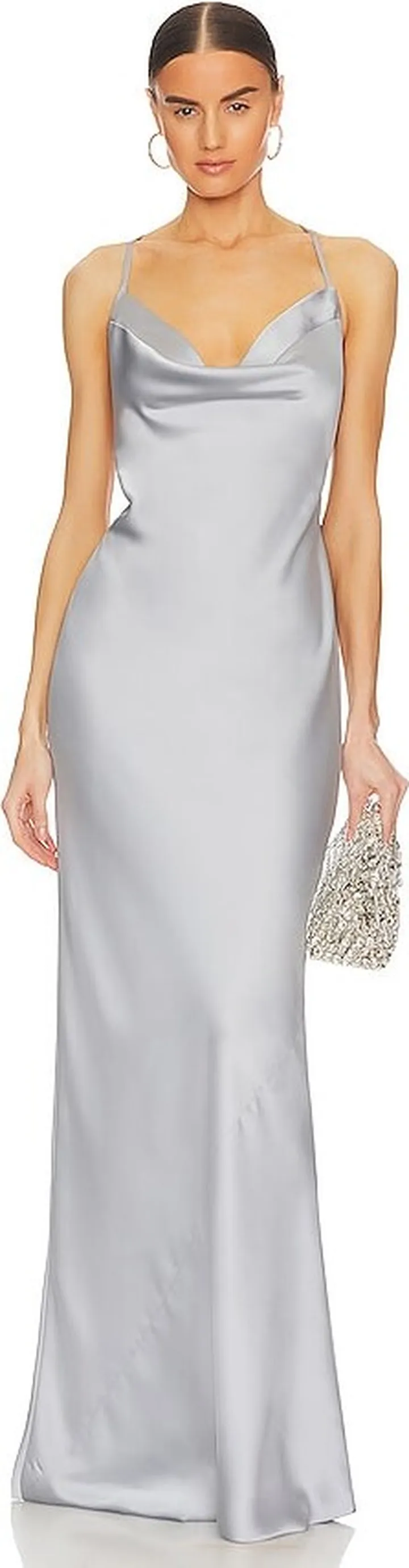 Cross Back Bias Gown