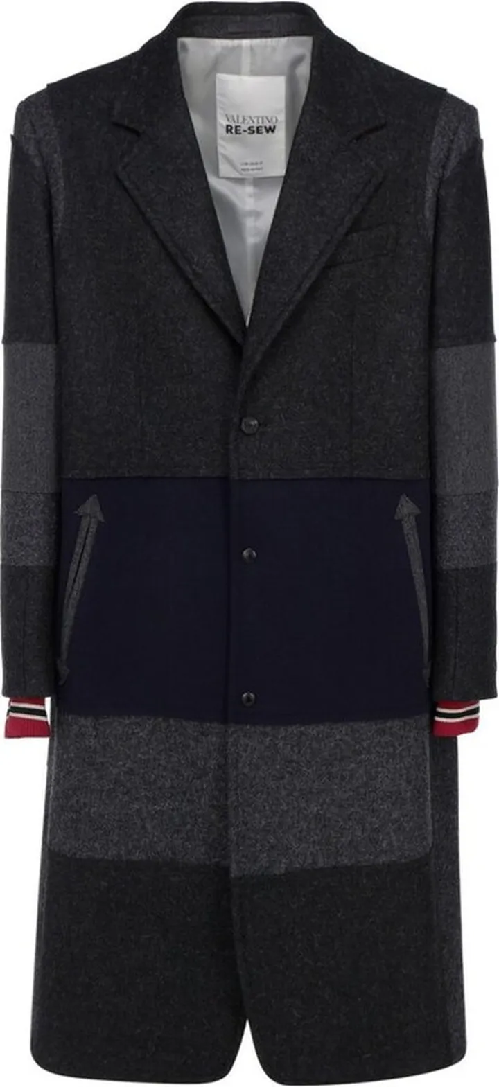 Valentino Patchwork Single-Breasted Coat