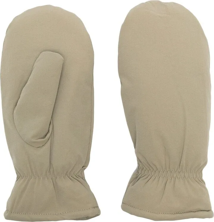 Tonal-Stitching Padded Mittens