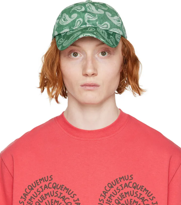Jacquemus Green Le Raphia 'La Casquette Jacquemus' Cap