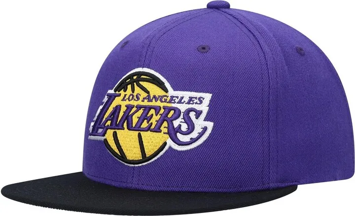 Men's Purple Los Angeles Lakers Hardwood Classics Bandana Undervisor Snapback Hat