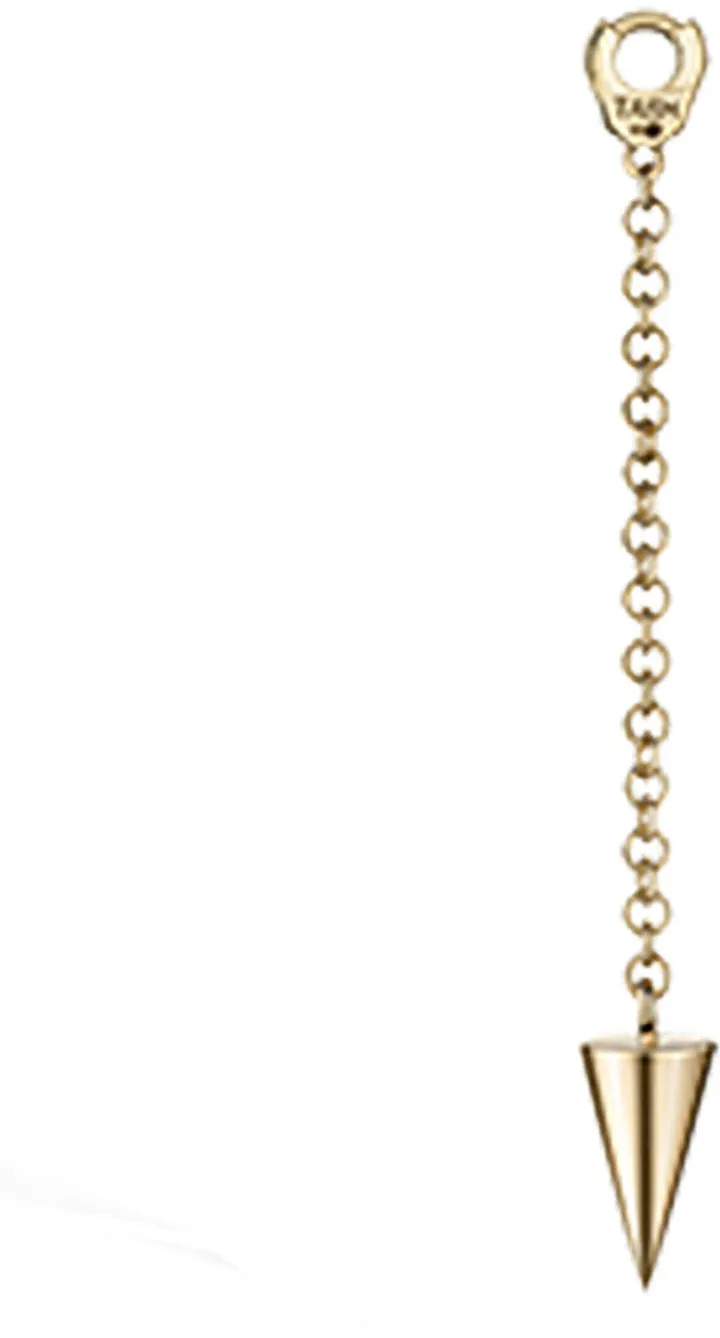 20mm Short Spike Pendulum Yellow Gold Charm